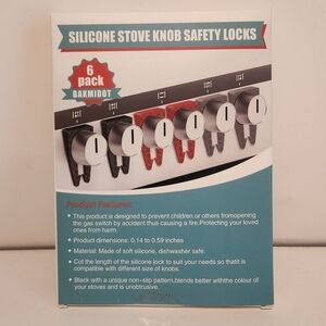 Brand New 6 Pack Silicone Stove Knob Safety Locks
